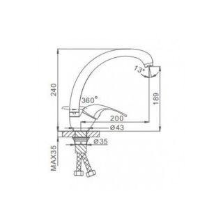 Смеситель для кухни Frap F4129-2 хром